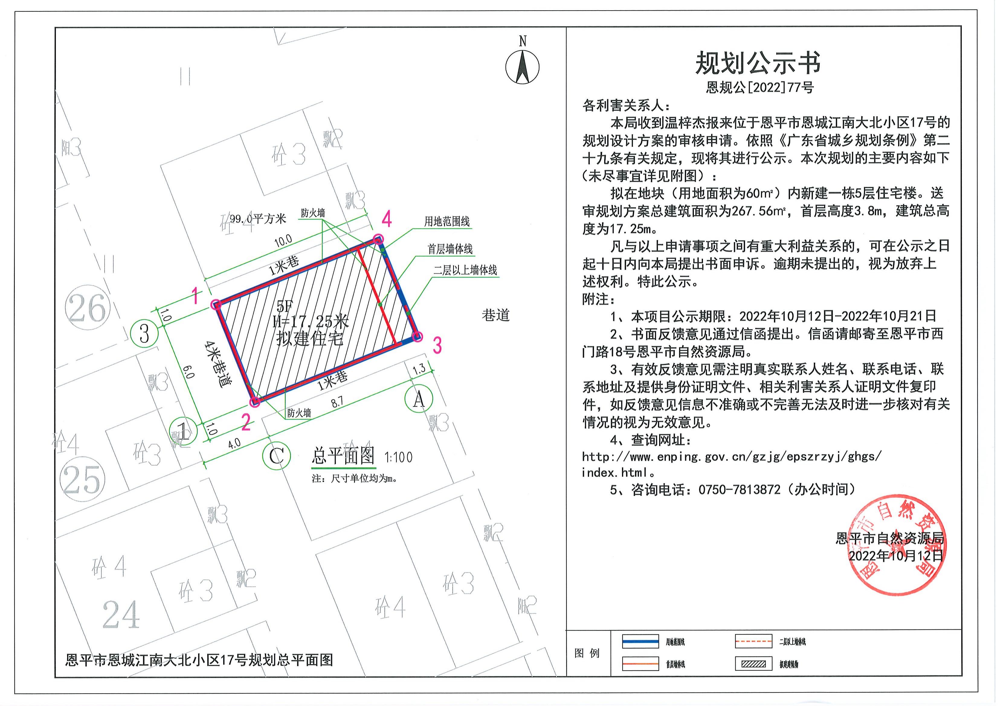 77.關(guān)于恩平市恩城江南大北小區(qū)17號(hào)的規(guī)劃公示書(shū)_00.jpg