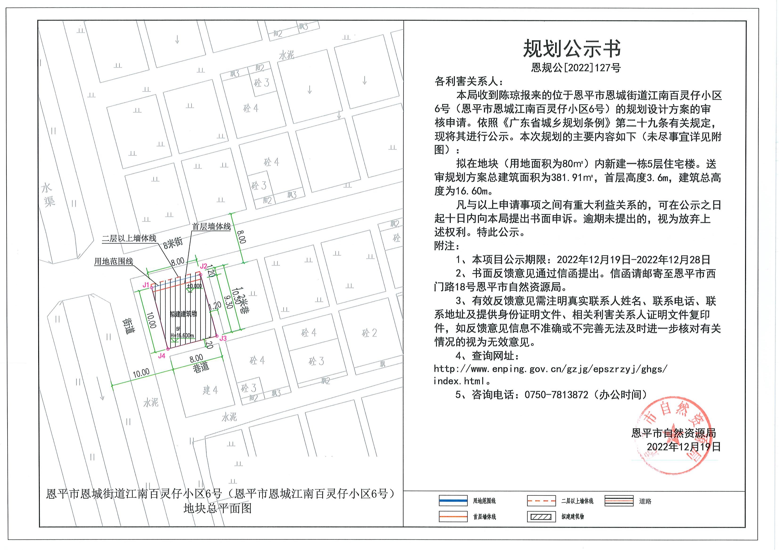 127.關于恩平市恩城街道江南百靈仔小區(qū)6號（恩平市恩城江南百靈仔小區(qū)6號）（陳瓊）的規(guī)劃公示書_00.jpg