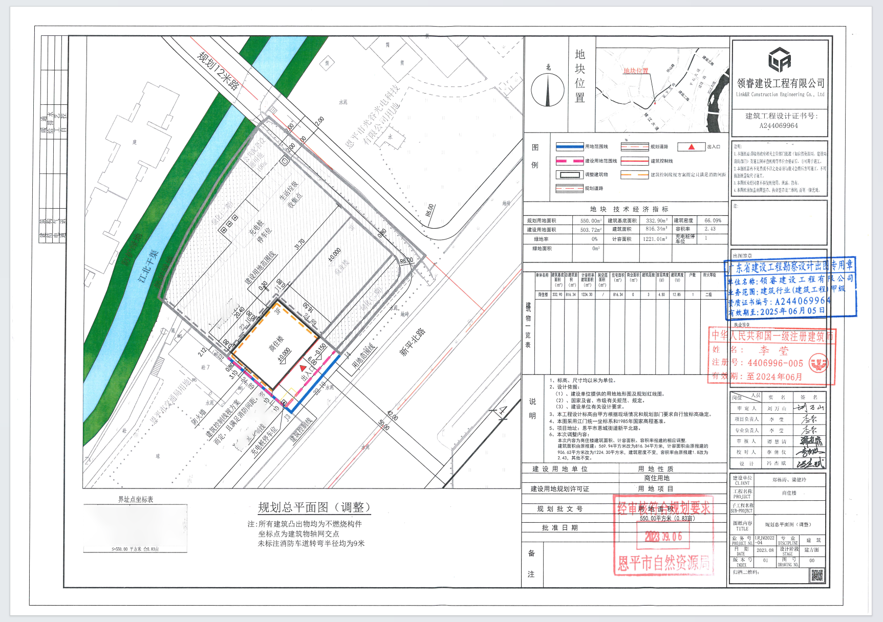 【批后公告】恩平市恩城街道新平北路（鄭棟濤、梁健玲）總平面圖2.png