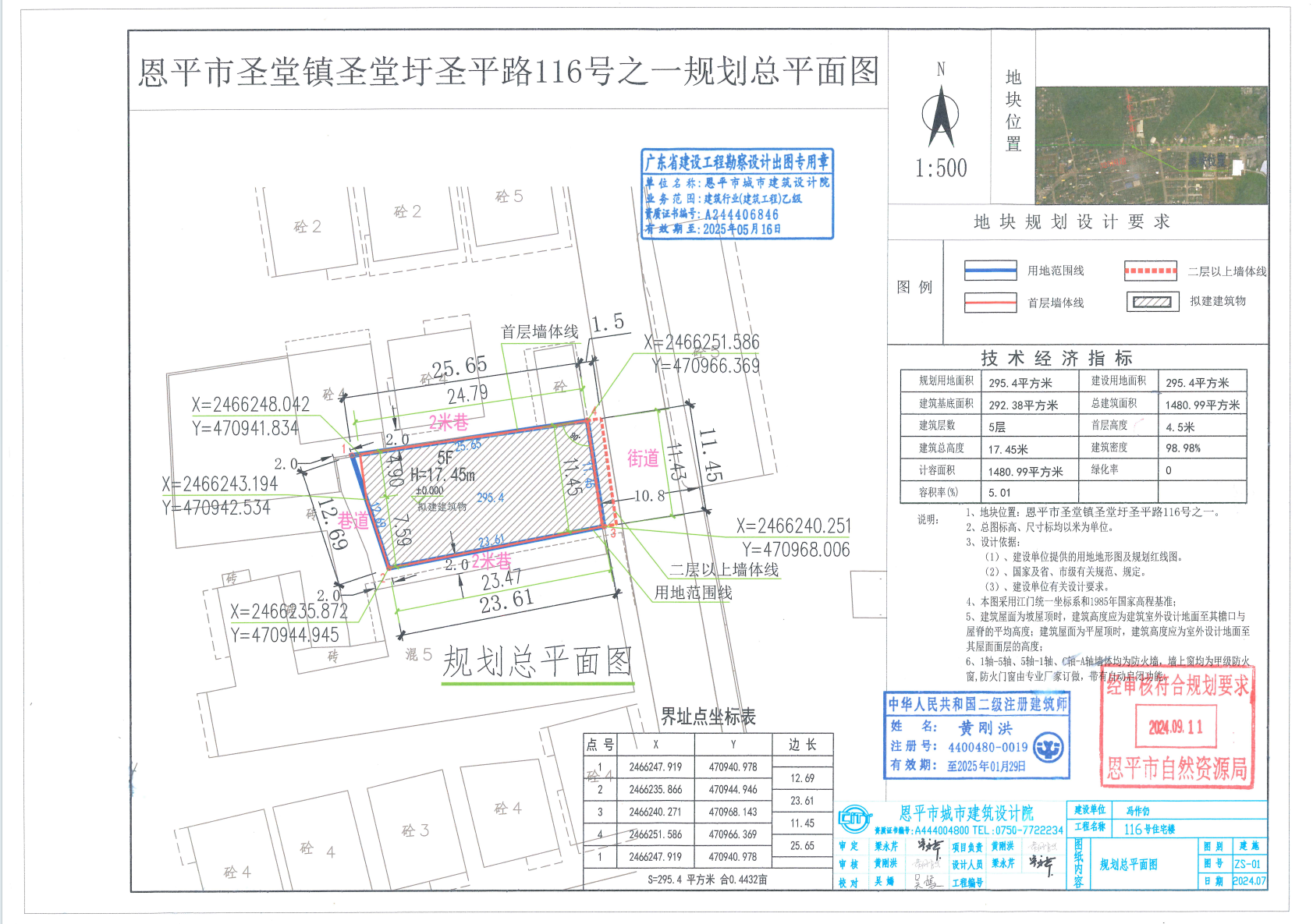 927【批后公告】恩平市圣堂鎮(zhèn)圣堂圩圣平路116號之一（馮作仍）總平面圖.png